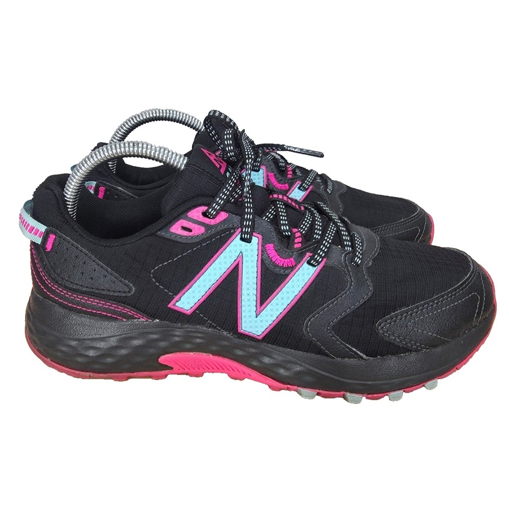 New Balance 410 V7 Trail Running Shoes Womens 10 B Black Pink Glow Sneakers